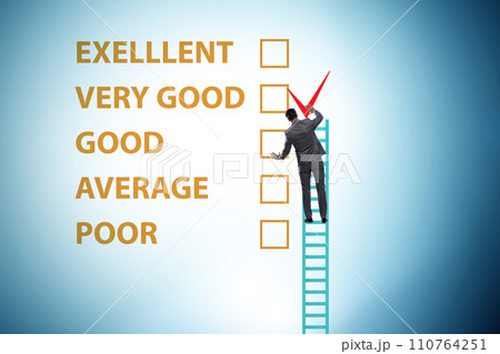 Opinion assessment concept with various options 110764251