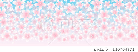 桜　和柄　水彩　背景	 110764371