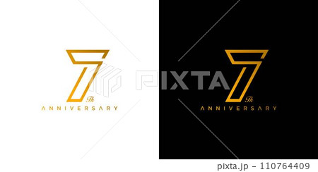 Modern and elegant number 7 logo design 2 Modern and elegant number 7 logo design 2 110764409
