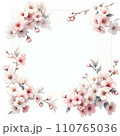華やかな桜のフレーム素材　Gorgeous cherry blossom  110765036