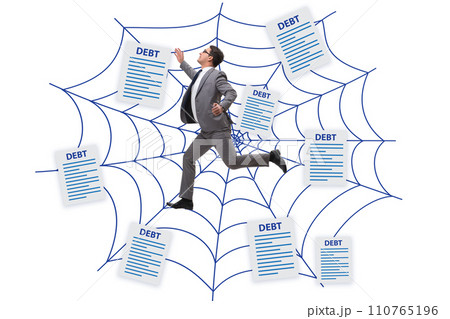 Businessman caught in the debt and loan 110765196