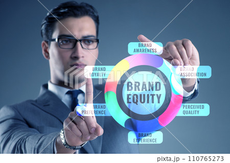Brand equity marketing concept illustration 110765273