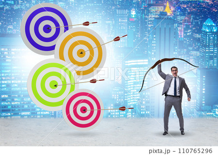 Businessman in objective setting concept 110765296