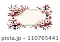 美しい桜のフレーム　Beautiful cherry blossom frame  110765441