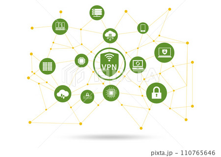 Virtual private network VPN cyber concept 110765646