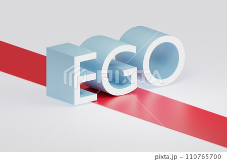 Ego personality concept with letters - 3d rendering 110765700