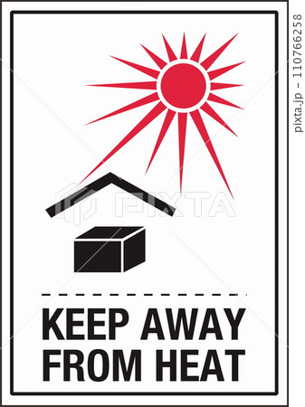 Hazardous HAZMAT Material Label Air Shipping Label Keep Away From Heat Hazardous HAZMAT Material Label Air Shipping Label Keep Away From Heat 110766258