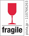 International Shipping Pictorial Labels Fragile Glass Symbol 110766263