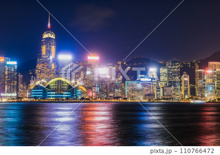 香港 100万ドルの夜景 ビクトリアハーバー 香港 100万ドルの夜景 ビクトリアハーバー 110766472