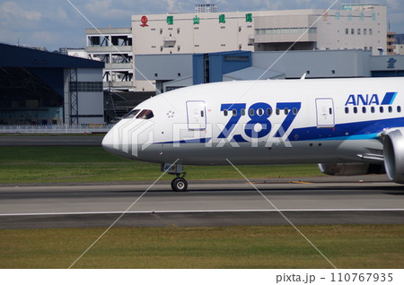 ボーイング787の離着陸シーン（大阪・伊丹空港） 110767935