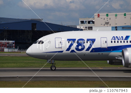 ボーイング787の離着陸シーン（大阪・伊丹空港） 110767943