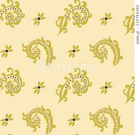 Floral seamless pattern with blossom and leaves Floral seamless pattern with blossom and leaves 110768365