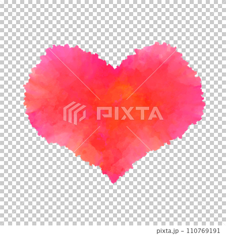 hand drawn illustration of red blurred heart hand drawn illustration of red blurred heart 110769191