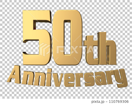 3DCG characters "50th Anniversary/50th Anniversary" Gold, Gold 3DCG characters "50th Anniversary/50th Anniversary" Gold, Gold 110769306