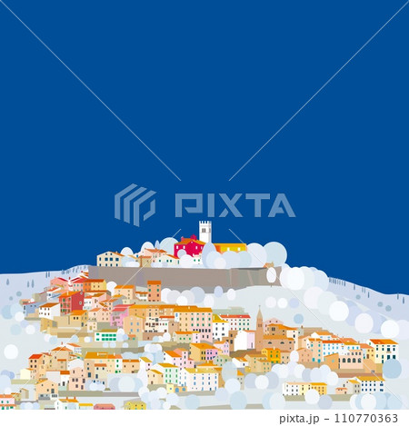 モトヴン　motovun　クロアチア　croatia　冬風景 110770363