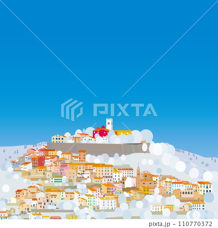 モトヴン motovun クロアチア croatia 冬風景 モトヴン motovun クロアチア croatia 冬風景 110770372