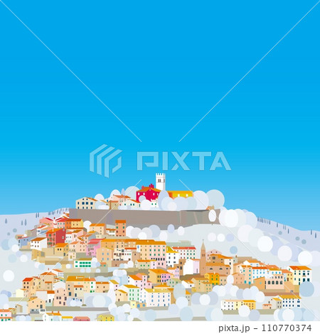 モトヴン motovun クロアチア croatia 冬風景 モトヴン motovun クロアチア croatia 冬風景 110770374