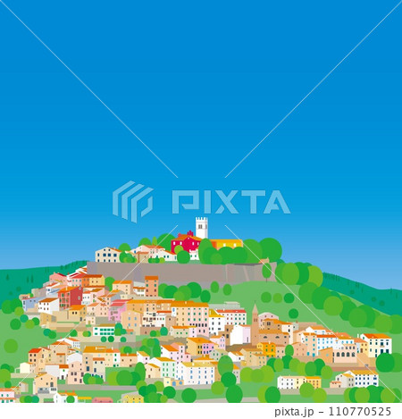 モトヴン　motovun　クロアチア　croatia　春風景 110770525