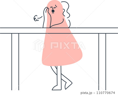 ため息をつく女性 110770674