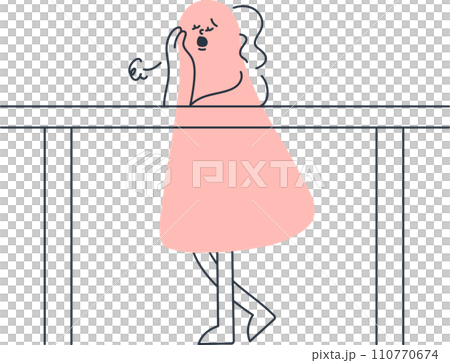 ため息をつく女性 110770674