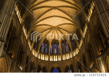 interiors and details of Saint Remi basilica, Reims, France 110772424