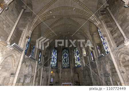 interiors and details of Saint Remi basilica, Reims, France 110772449