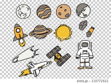 關於宇宙的自然色手寫插圖集 110772822