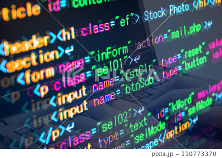 WEBシステム開発・HTMLコーディング・マークアップ言語のイメージ WEBシステム開発・HTMLコーディング・マークアップ言語のイメージ 110773370