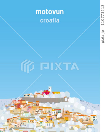 モトヴン　motovun　クロアチア　croatia　冬風景 110773512