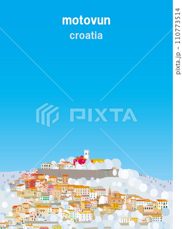モトヴン　motovun　クロアチア　croatia　冬風景 110773514