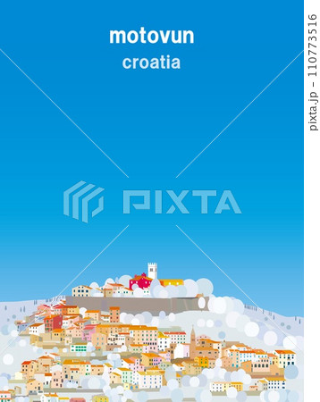 モトヴン motovun クロアチア croatia 冬風景 モトヴン motovun クロアチア croatia 冬風景 110773516