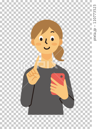 Housewife, female, middle-aged, smartphone operation, long hair Housewife, female, middle-aged, smartphone operation, long hair 110773523