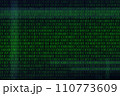 デジタル・IT・サイバー・コンピューター・マトリックス・2進数のイメージ背景フレーム素材 110773609