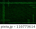 デジタル・IT・サイバー・コンピューター・マトリックス・2進数のイメージ背景フレーム素材 110773614