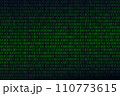 デジタル・IT・コンピューター・サイバー空間・テクノロジー・2進数のイメージ 110773615