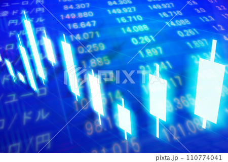 ビジネス・FX・為替相場・経済・証券・ローソク足チャートのイメージ 110774041