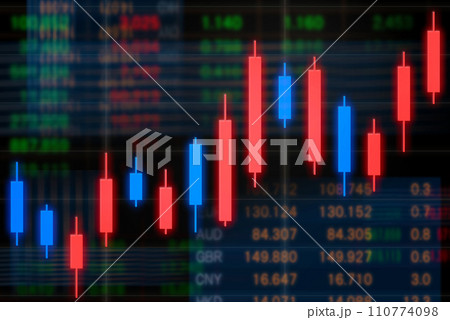 株価チャート・為替相場・ローソク足のイメージ 110774098