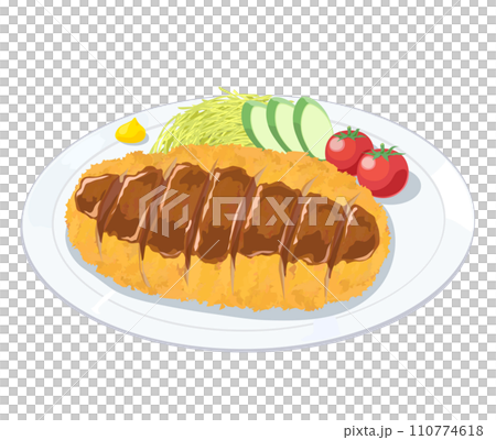 Illustration of tonkatsu 110774618
