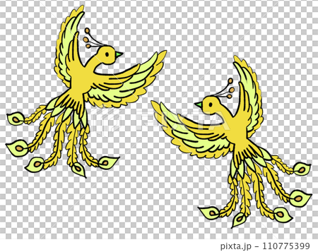 可愛的鳳凰扇動翅膀 110775399