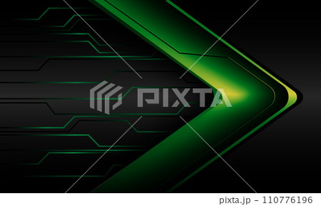 Abstract green arrow direction energy light cyber black metallic geometric design modern futuristic technology background vector Abstract green arrow direction energy light cyber black metallic geometric design modern futuristic technology background vector 110776196