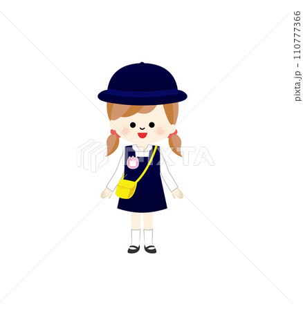 女の子の幼稚園児のイラスト 110777366