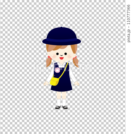 女の子の幼稚園児のイラスト 110777366