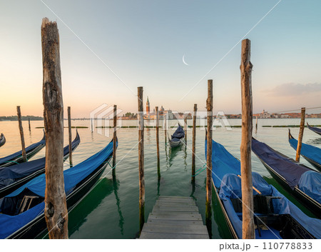Gondolas in Venice in the Morning Gondolas in Venice in the Morning 110778833