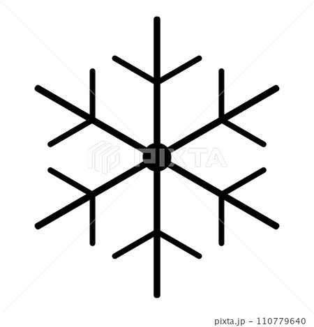 細い雪の結晶　背景透過 110779640