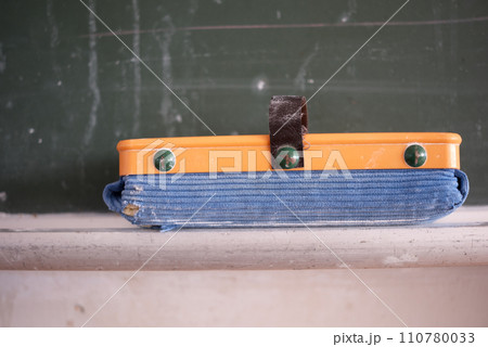 an old chalk board eraser an old chalk board eraser 110780033