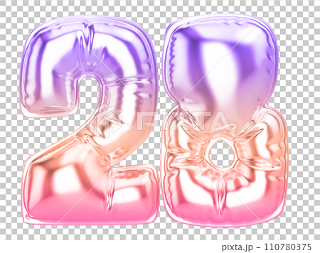 Balloon Number 3D Rendering Balloon Number 3D Rendering 110780375