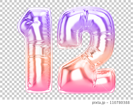 Balloon Number 3D Rendering Balloon Number 3D Rendering 110780388