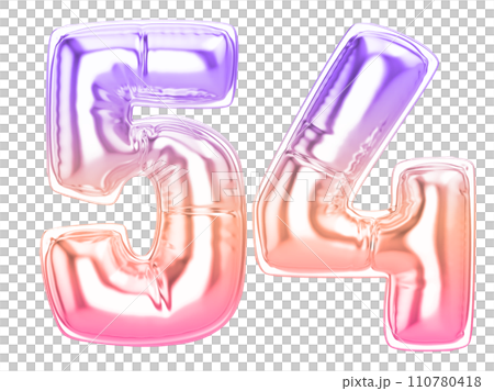 Balloon Number 3D Rendering 110780418