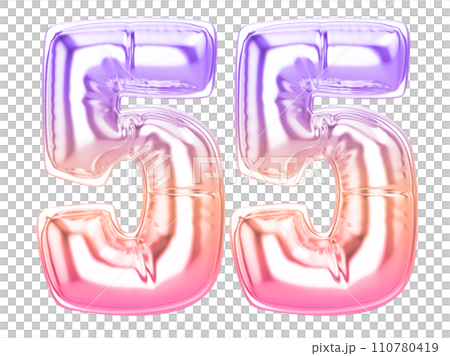 Balloon Number 3D Rendering 110780419