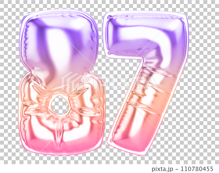 Balloon Number 3D Rendering Balloon Number 3D Rendering 110780455